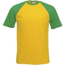 Camisetas con logo baseball raglán bicolor Fruit