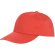Gorra sencilla de 5 paneles en algodón fino personalizada roja