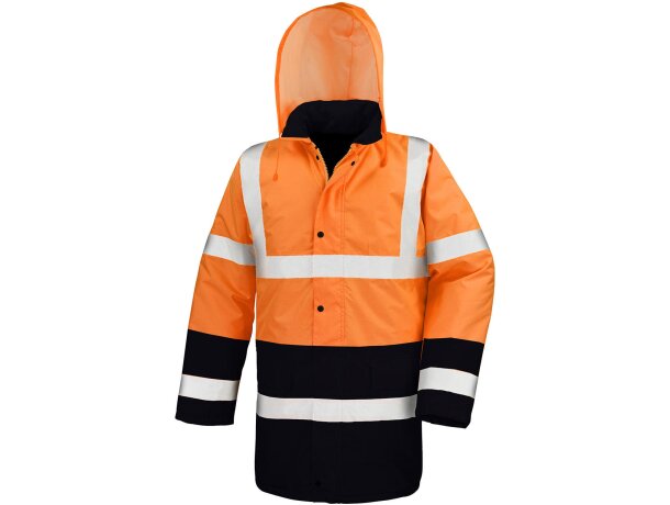 Chaqueta protección Core Motorway naranja fluorescente negro Amarillo fluorescente/negro detalle 2