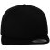 Gorra moderna de 6 paneles serigrafiadas con estilo urbano Negro