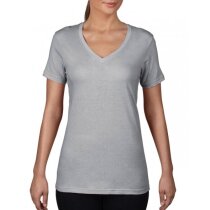 Camiseta cuello V Ring-spun de mujer grabada Camiseta cuello V Ring-spun de mujer grabada