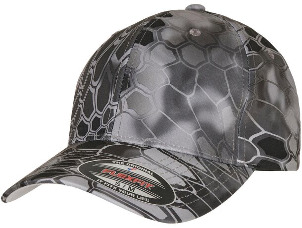 Gorra flexfit estilo kryptek de ajuste cómodo y estilo moderno Gris sueve detalle 3