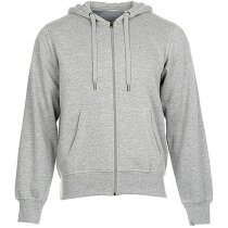 Sudadera unisex con cremallera entera gris