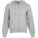 Sudadera unisex con cremallera entera gris