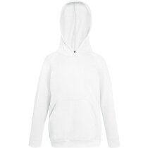 Sudadera con capucha de niños personalizada blanca