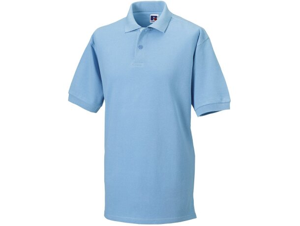 Polo piqué Russell Europe algodón peinado hombre 200 gramos Morado detalle 1