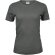 Camisetas de mujer manga corta algodón orgánico 220 g/m2 Interlock Oxford gris