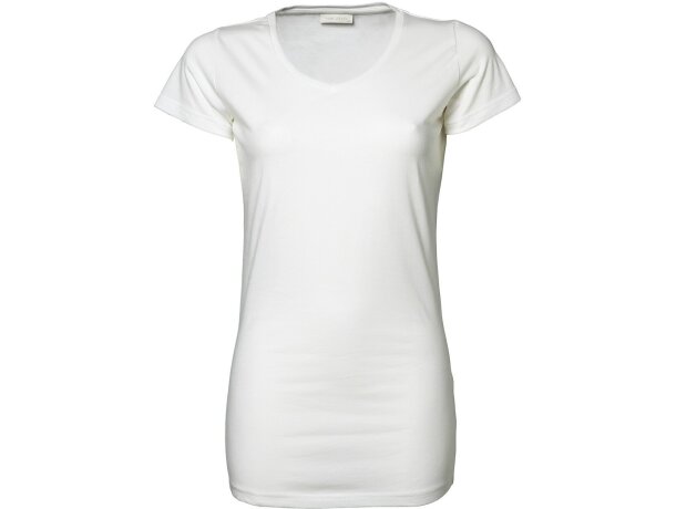 Camiseta extra larga de mujer blanca