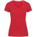 Camiseta de mujer manga corta 100% algodón Rojo pimiento detalle 2