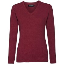 Jersey para mujer de punto con cuello en uve negro Jersey para mujer de punto con cuello en uve negro