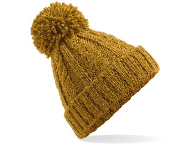 Gorro con dobladillo Mostaza detalle 6