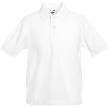 Polo de niños tejido mixto manga corta 180 gr blanco