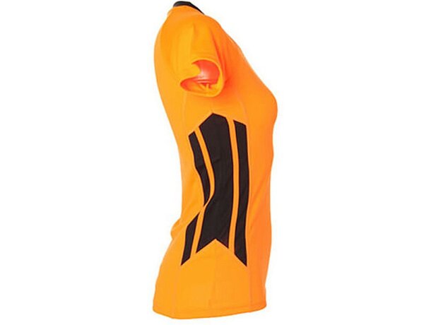 Camiseta de mujer manga corta combinada 135 gr