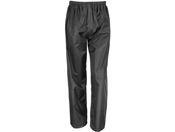 Pantalón Stormdri impermeable cintura elástica tobillos ajustables Negro detalle 1