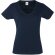 Camiseta cuello en V Valueweight de mujer personalizada azul marino