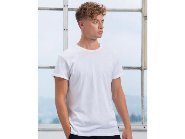 Camiseta de hombre 150 gr Blanco detalle 1