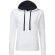 Sudadera con capucha poliéster polar 280 g/m2 Blanco/marino