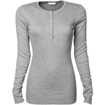 Camiseta manga larga de mujer tejido grueso 240 gr personalizada gris Camiseta manga larga de mujer tejido grueso 240 gr personalizada gris