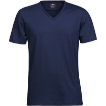 Camiseta de hombre cuello en V corte moderno blanca