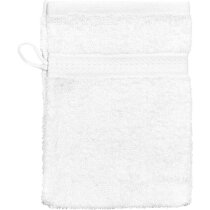 Manopla de baño en algodón 550 gr personalizada blanca