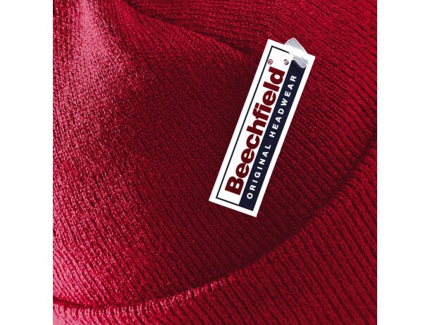 Gorro polar fabricado en poliester Rojo clasico detalle 2