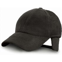 Gorra especial hecha con forro polar y orejeras negra