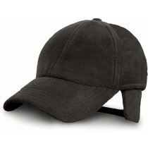 Gorra especial hecha con forro polar y orejeras personalizada negra Gorra especial hecha con forro polar y orejeras personalizada negra