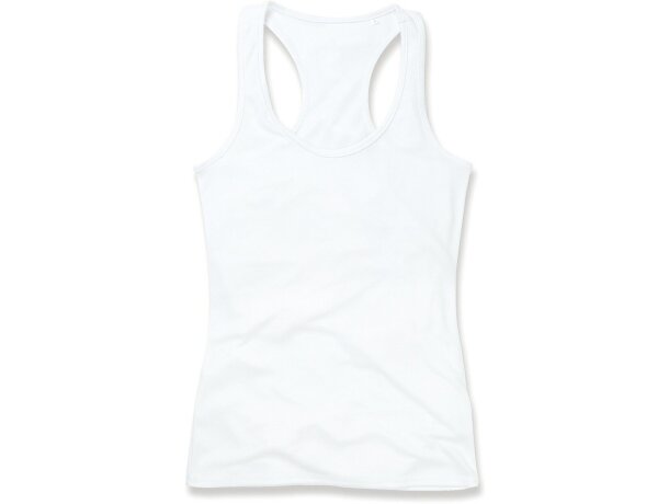 Camiseta Active 140 mujer tirantes espalda nadadora poliéster Rojo carmesí detalle 1