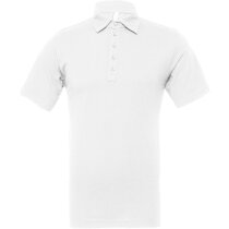 Polo de hombre tejido mixto 135 gr personalizado blanco Polo de hombre tejido mixto 135 gr personalizado blanco
