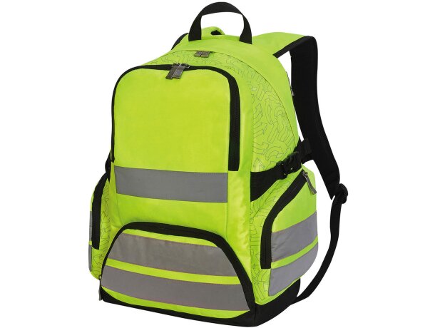 Mochila Hi-Vis London Amarillo fluorescente detalle 4