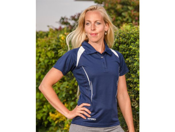 Polo de mujer combinado deportivo 135 gr con logo