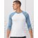 Camisetas manga larga para empresas poliéster 128 g/m2 Baseball Blanco/denim detalle 2