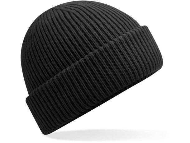 Gorro B508R acanalado poliéster reciclado resistente al viento Oliva detalle 9