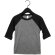 Camiseta bebé 3/4 Baseball Gris grafito/negro