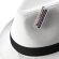 Sombrero de poliester con cinta de refuerzo interior Blanco/negro detalle 1