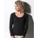 Camisetas manga larga algodón orgánico ring spun 155 g/m2 Sheila Negro detalle 1