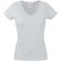 Camiseta cuello en V Valueweight de mujer gris