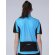 Camiseta de mujer manga corta ciclista 170 gr Azul rey/naranja neón detalle 2