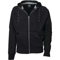 Sudadera con cremallera entera unisex negra