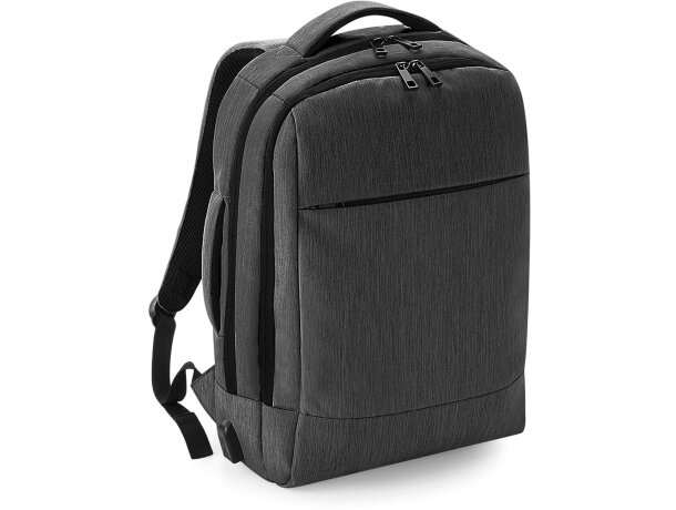 Mochila convertible 100% de poliester Gris/negro detalle 5