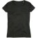 Camiseta de mujer cuello canalé personalizada negra