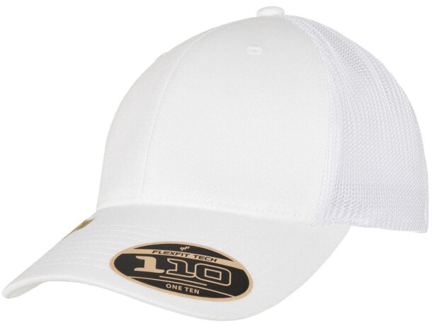 Gorra trucker reciclada 110 alpha con logotipo Blanco detalle 4