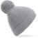 Gorro de invierno impresa dobladillo unisex elastano Gris claro marl
