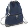 mochila con cuerdas con gran bolsillo frontal personalizada azul marino