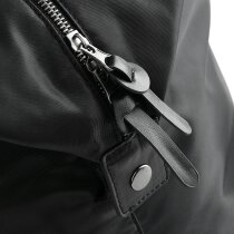 Bolsa de viaje o deporte con cremallera maxi personalizada negra Bolsa de viaje o deporte con cremallera maxi personalizada negra