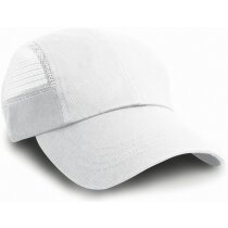 Gorra transpirable con rejilla lateral con logo blanca Gorra transpirable con rejilla lateral con logo blanca
