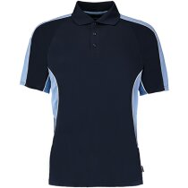 Polo técnico manga corta combinado 135 gr personalizado negro/morado Polo técnico manga corta combinado 135 gr personalizado negro/morado