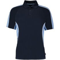 Polo técnico manga corta combinado 135 gr personalizado negro/morado