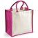 Bolsa de yute laminado grabada fucsia