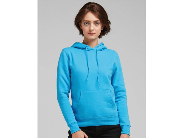 Sudadera Capucha mujer Turquesa detalle 5